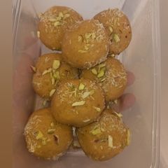 Besan Laddu/ Besan ka Halwa A picture of Besan Laddu/ Besan ka Halwa.