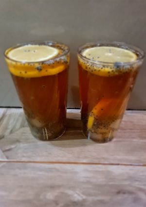 Foto resep Es Lemon Tea Nata de Coco (Nata de Coco Lemon Iced Tea)