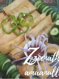 A picture of Chicken Spring Rolls.