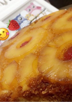 صورة لوصفة كيك الاناناس 🍍🍒