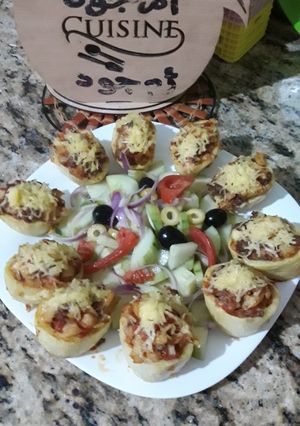 صورة لوصفة قوارب البطاطا محشي مع السلاطه امممم