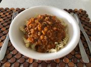 Una foto de salsa de champiñón