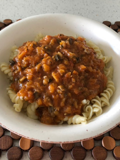 Una foto de Salsa de tomates con champiñones