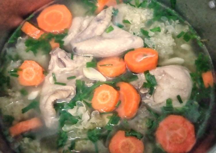 Step-by-Step Guide to Prepare Speedy Chicken Carrots and Clavaria Mushrooms Soup