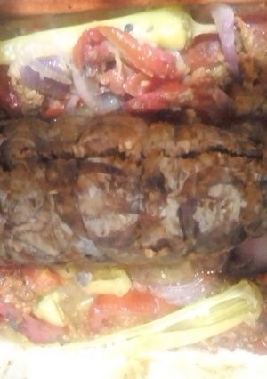 صورة لوصفة حوتة كبيرة في الفرن 🐟 بحشو الدرسة