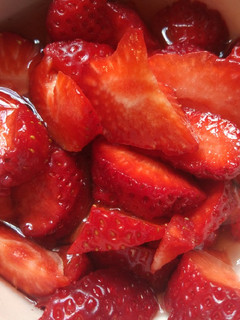 Una foto de Fresas con vinagre