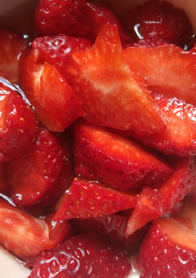 Una foto de Fresas con vinagre