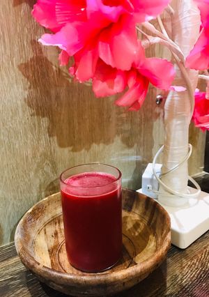 A picture of POMEGRANATE- BEETROOT JUICE.