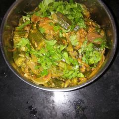 A picture of Bhindi Do Pyaza.