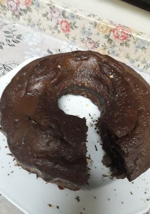 صورة لوصفة كيكة بالشوكولاته تكفي صينيتين