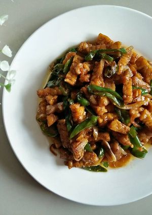Foto resep Oseng tempe kecap cabe hijau