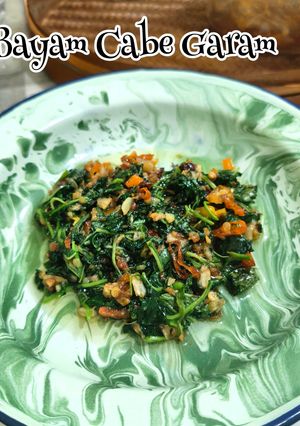 Foto resep 559. Bayam Cabe Garam