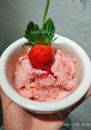 Foto resep Ice Cream Strawberry Homemade