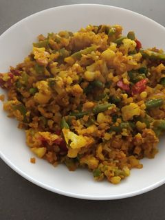 Una foto de Paella de coliflor (sin arroz)