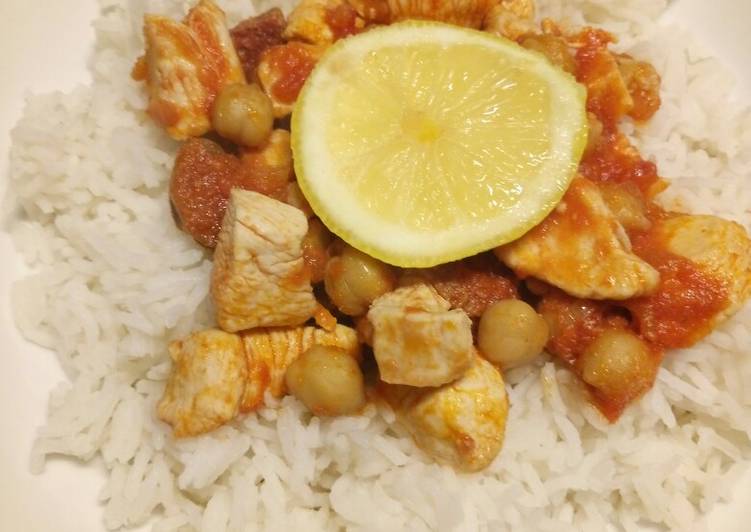 Easiest Way to Prepare Any-night-of-the-week Spicy chickpea and chicken dinner :) #worldpulseday