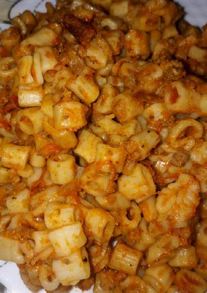 صورة لوصفة مكرونه باللحمه المفرومه 🍝