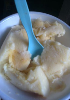 Una foto de Helado de banana y vainilla 