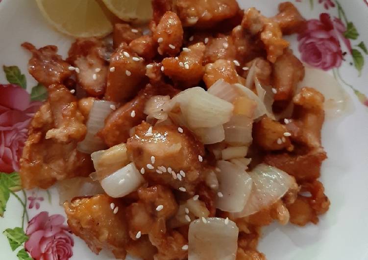 Resep Ayam Goreng Saos Plum, Lezat Sekali