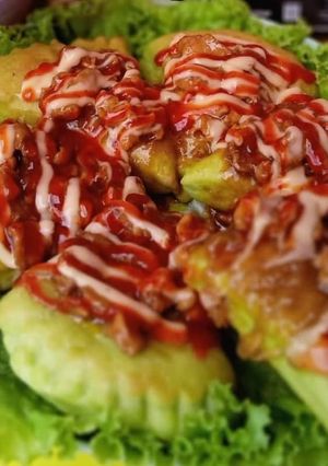 Foto resep Donat sawi hijau Pizza