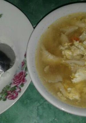 Foto resep Sup Jamur n Telur Obat Pilek Huuh..haah..😂😂