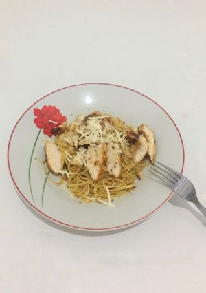 Foto resep Spaghetti aglio e olio ala ala.. simple dan praktis