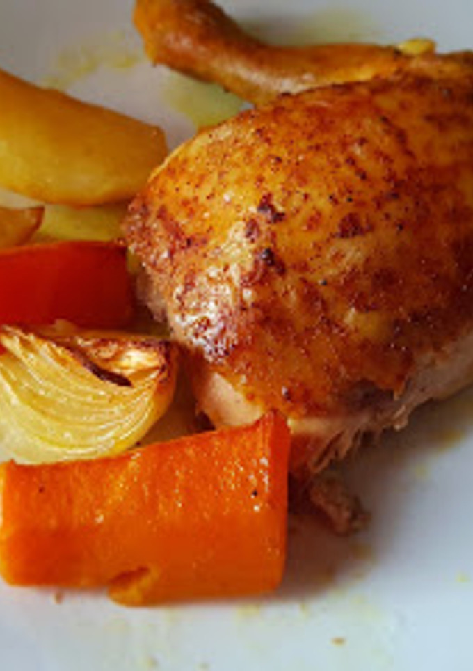 Una foto de Pollo al curry con verduritas