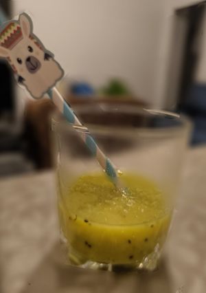 Une photo de Smootie pêche kiwi
