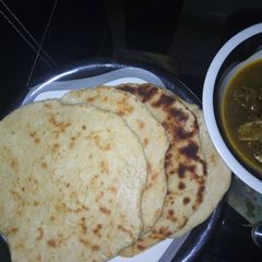 A picture of Naan bread.