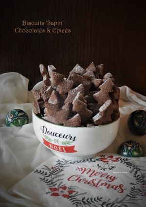 Une photo de Mon beau sapin, sablé de Noël chocolaté et épicé