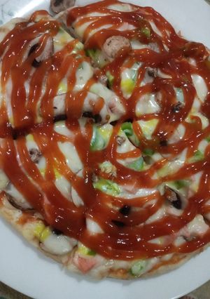 عکسی از دستور پیتزا مخلوط🍕
