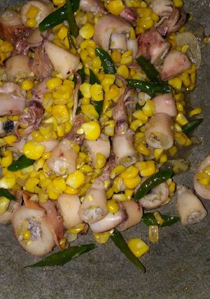 Foto resep Tumis cumi jagung manis