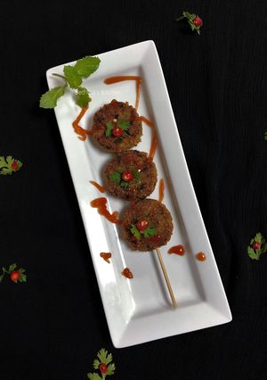 A picture of Chickpeas MIllets Tikki.