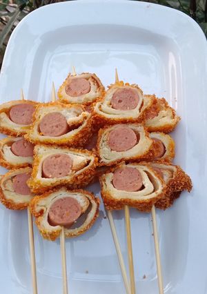 Foto resep Sate Roti Goreng Isi Sosis