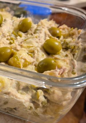 Zöldbabos krumplis tonhalsaláta (Sālād‑e Kimyā) recept fotója