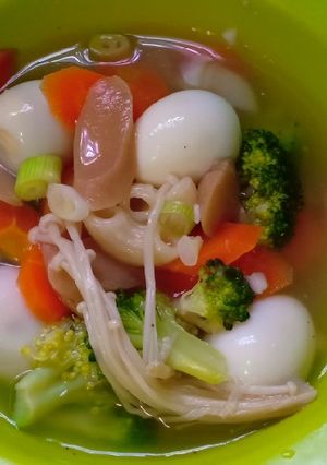 Foto resep Soup ceria simple