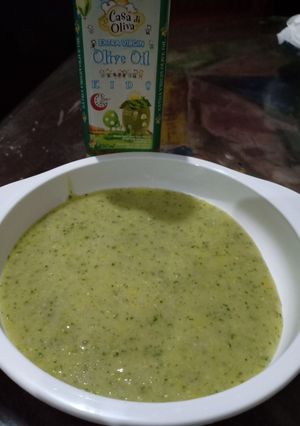 Foto resep Bubur beras jagung bayam kacang merah MPasi