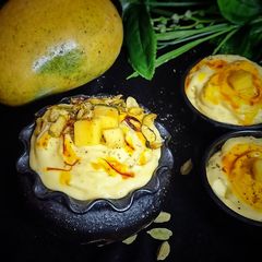 A picture of Amrakhand (Mango Shrikhand).