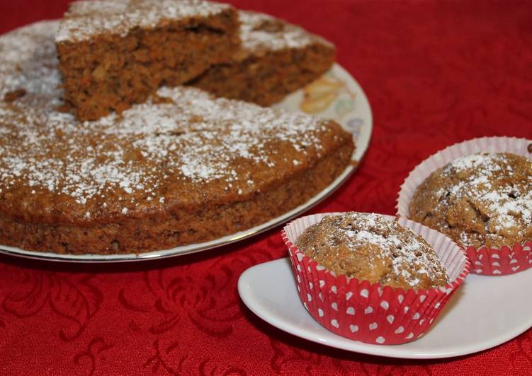 Bizcocho de zanahoria y nueces