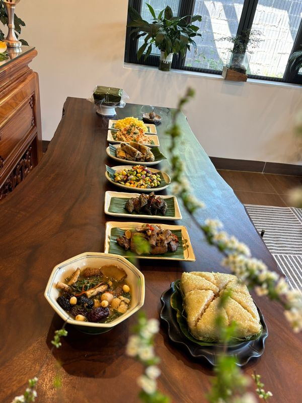 Mâm cơm chay ngày tết 2026