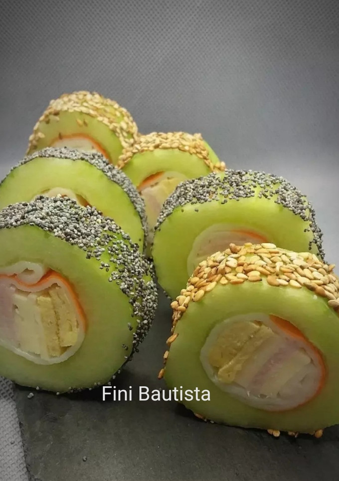 Una foto de Sushi de pepino