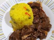 Una foto de estofado carne