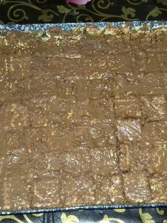 Almás- kekszes süti, sütés nélkül recept fotója
