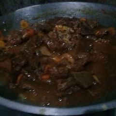 A picture of Beef Steak Filipino Style.