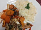Pescado al horno con verduras