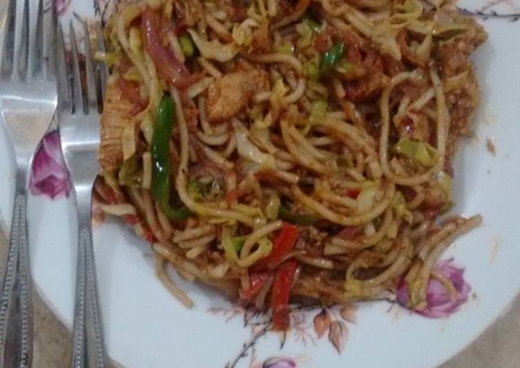 Step-by-Step Guide to Prepare Speedy Spicy 5 Star Masala Chicken Noodles