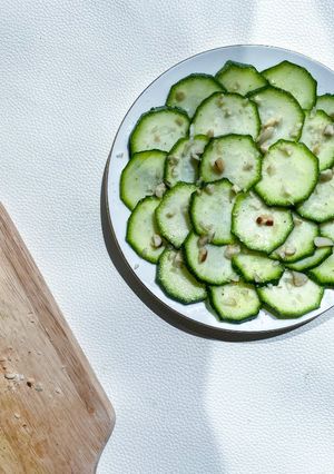 Une photo de Carpaccio de Courgettes