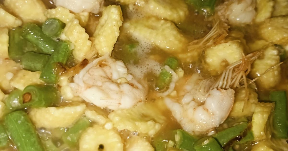 Tumis jagung muda mix udang & buncis
