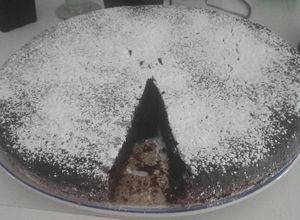 Una foto de Torta vegana de chocolate y café