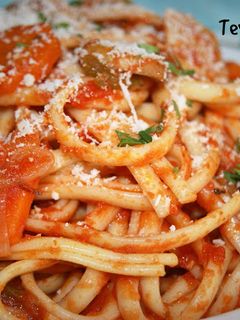 Una foto de Espaguetis con verduras