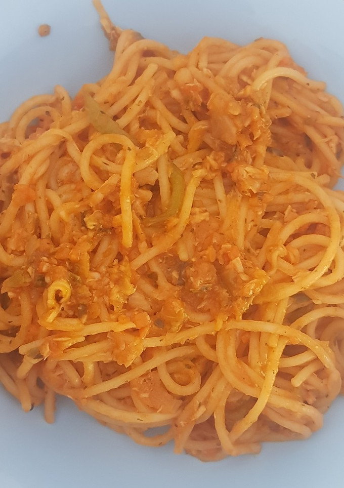 Una foto de Spaghetti con verduras